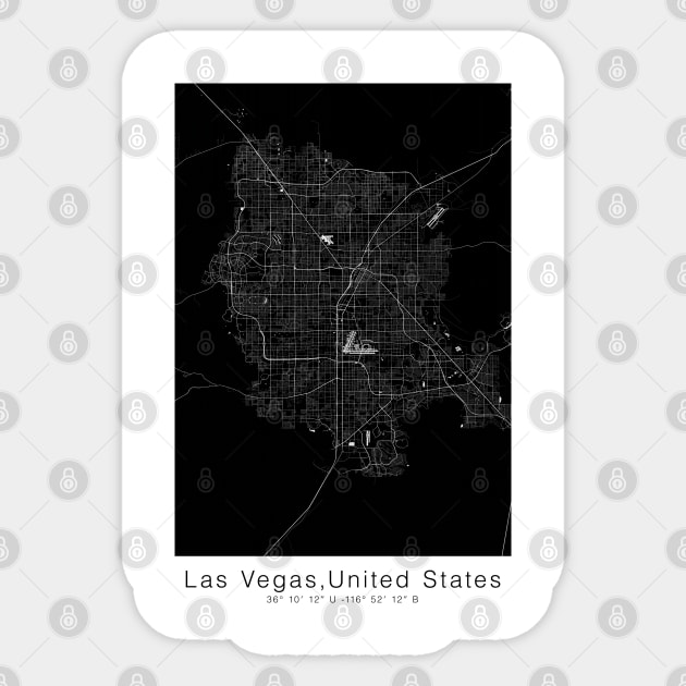 las vegas map print poster tshirt Sticker by Genetics art